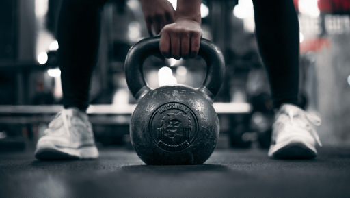 Kettlebell auf dem Boden